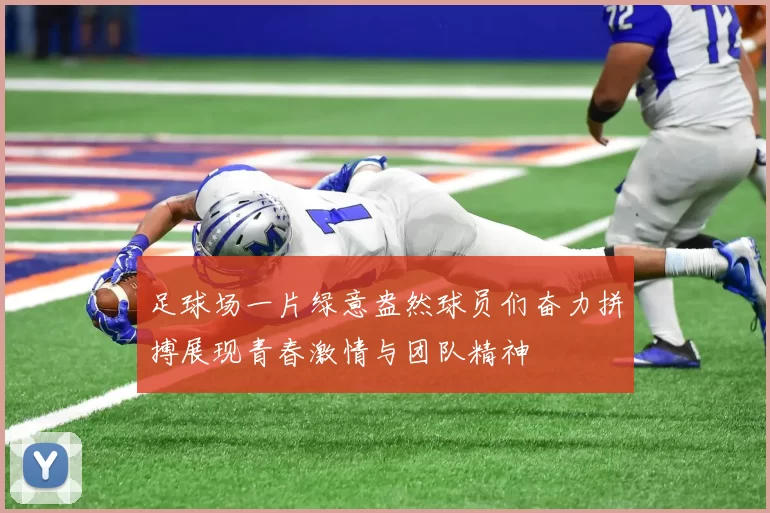 足球场一片绿意盎然球员们奋力拼搏展现青春激情与团队精神